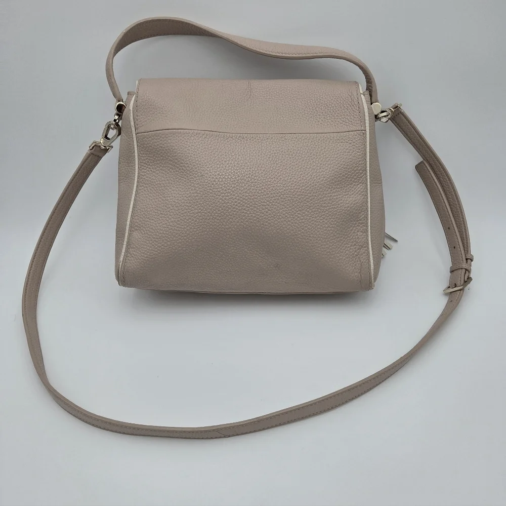 Kate Spade Chester Street Miri Taupe/Pink Pebbled Leather Shoulder/Crossbody Bag